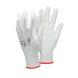 ECD Germany 48 par PU arbetshandskar, storlek 7-S, Färg vit, mekanik handskar,