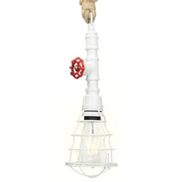 Taklampa fjädring Taklampa lampa Retro Water Pipe Vit E27