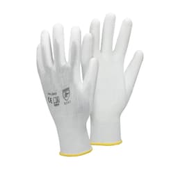 ECD Germany 72 par PU arbetshandskar, storlek 8-M, färg vit, mekanik handskar,