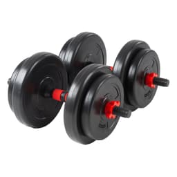 ECD Germany käsipainot 2 kpl 2 x 8 kg sementtiä ydin vinyyli käsipaino, 8 paino