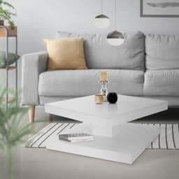 ML-Design-sohvapöytä, jossa 360 ° pyörivä pöytä ylä- ja varastointipinta,