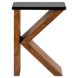 WOMO-DESIGN sohvapöytä sivupöytä massiivipuinen akaasia """"K"""" muoto 60 cm