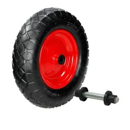 ECD Germany Schubkarrenrad luftbereift med aksen - 4.80 / 4,00-8 - Ø 390mm -