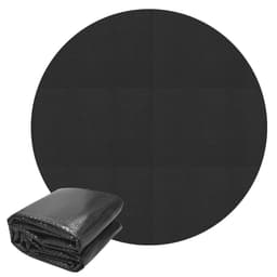 ECD Germany pool solar film runt Ø 3m 140 pm svart, PE bubbelplast, snabbare