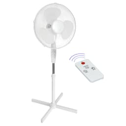 Standventilator med fjernbetjening 45 W Ø 43 cm Hvid