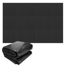 ECD Germany pool solfolie kantet 8x5 m 400 µm sort PE luftpude folie, hurtigere