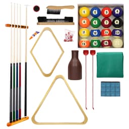 ECD-Germany biljard tillbehör kit tillbehörssats, komplett uppsättning inkl. 4