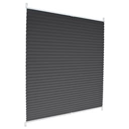 ECD Germany plisserad persiennklämma utan borrning 75x150 cm mörkgrå