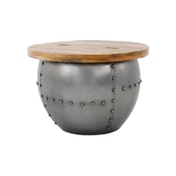 WOMO-DESIGN Handgjorda soffbord runt Ø60x41cm med hopfällbar bordsskiva massivt