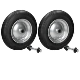 ECD Germany 2-delt trillebørhjul lavet af punkteringsfast PU massiv gummi med