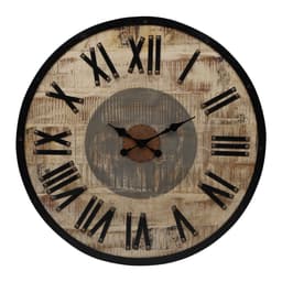 WOMO-DESIGN | Design vægur Asgard Ø 76cm runde af jern og mango træ i vintage