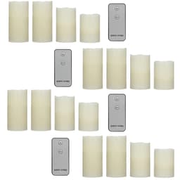 LED-kynttilät aitoa vahaa kaukosäätimellä Set 4 kpl.