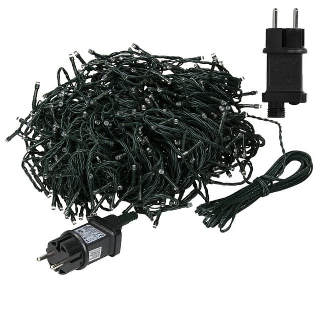 ECD Germany LED-ljuskedja till jul 480 LED-lampor 48 m vit 8 lägen
