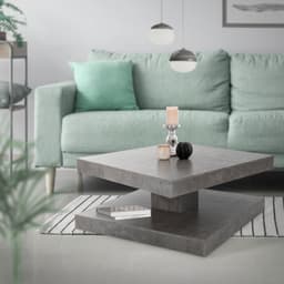 ML-Design soffbord med 360 ° roterbar bordsskiva och lagringsyta, 78x78x36 cm i