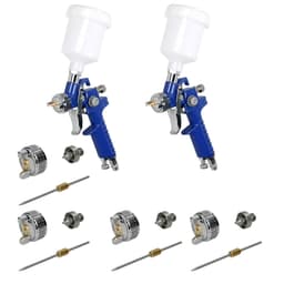 ECD Germany 2 x HVLP sprutpistol 1,4 mm munstycksnål | Färgspraysystem med 600