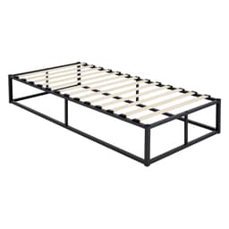 ML-Design metalseng sort, 90x200 cm, stålramme