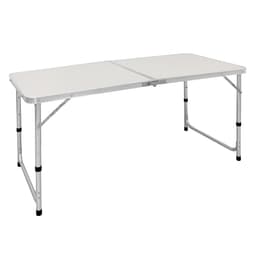 ECD Germany campingbord fällbart bord med handtag 120x60x55 / 63/70 cm vit