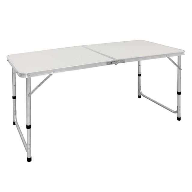 ECD Germany campingbord fällbart bord med handtag 120x60x55 / 63/70 cm vit