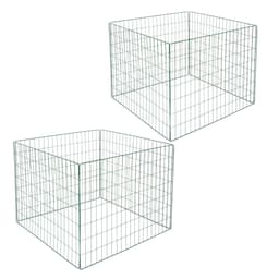 ECD Germany 2x metallikompostori 90x90x70cm 560 litraa teräksestä valmistettua