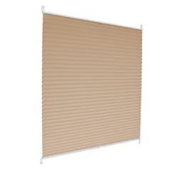 ECD Germany plisségardin 110 x 150 cm - creme - Klemmfix - EasyFix - uden boring