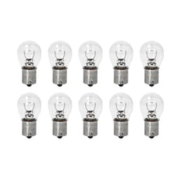 10 x pærer klare 12V / 21W Ba15s hvid bremselys blinklys pære lampe