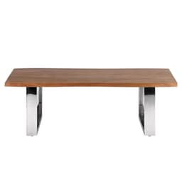 WOMO-DESIGN® sohvapöytä 120x60 cm massiivipuuta akaasia puu metallirunko