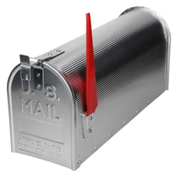 ML Design US Postilaatikko, jossa on kääntyvä punainen lippu, hopea, alumiini,