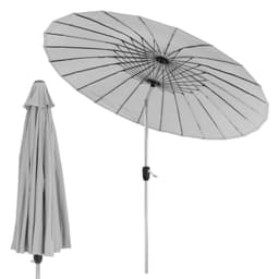 Parasol Ø 270 cm Lysegrå i Aluminium og Polyester ML-Design