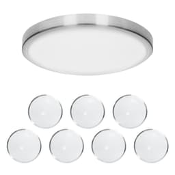ECD Germany 8 x LED-kattovalaisin 12W Ø 30 cm pyöreä 725 lumenia 220-240V