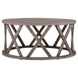 WOMO DESIGN sohvapöytä Ø 100x45 cm pyöreä, ruskea, ainutlaatuinen käsintehty