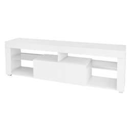 ML Design Wood Trä TV Lowboard i Vit, 140x51x35cm, Modern TV-kort med