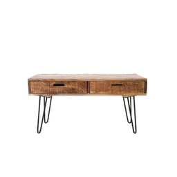 WOMO-DESIGN Moderni sohvapöytä 100cm luonnon massiivipuuta mangopuuta, 2