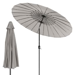 Parasol Ø 325 cm Taupe i aluminium og polyester ML-Design
