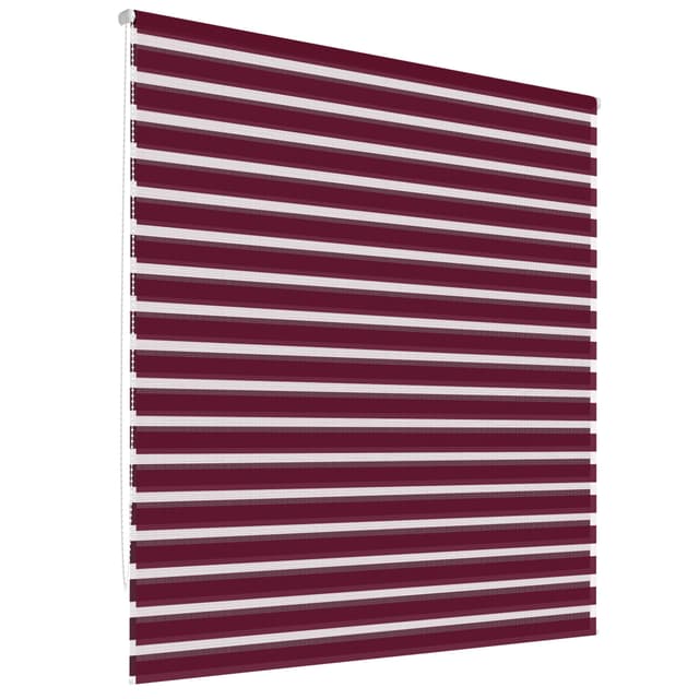 ECD Germany Double rollo-klämfix utan borrning 70 x 230 cm Bordeaux,