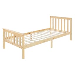 Sängbord med lamellstomme 90x200 cm naturtäckt furu ML-Design