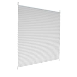 ECD Germany plisserad 55 x 100 cm - Vit - Klemmfix - EasyFix - utan att borra -