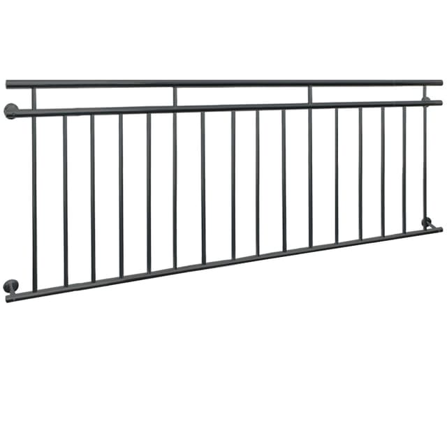 Fransk altan sprosser rækværk antracit rod rækværk 225 x 90 cm