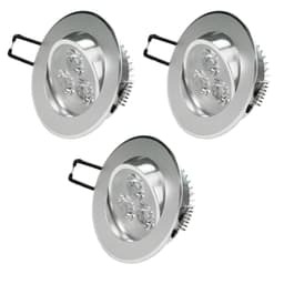 ECD Germany 3-pack LED-infälld strålkastare 3W 230V - rund Ø8,5 cm - 222 lumen -