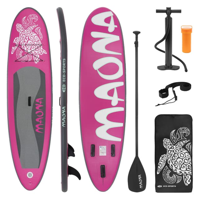 Surfingbräda Stand Up Paddle SUP styrelse Maona paddel ombord uppblåsbar rosa