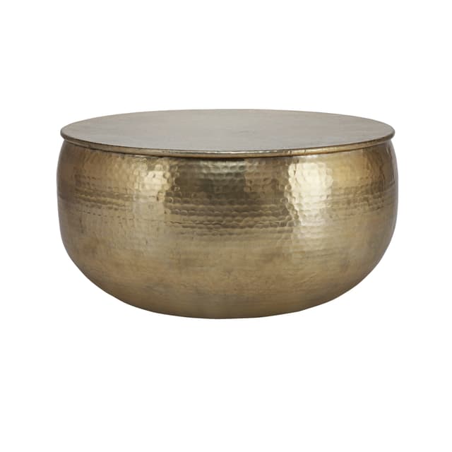 WOMO-DESIGN soffbord vardagsrumsbord soffbord aluminium Ø 60x30,5 cm guld