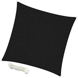 Markis solskydds skugga segel skugga 5x5 m antracit 100% HDPE