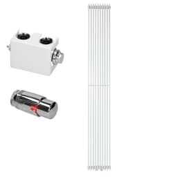Designradiator Panelradiator Universell anslutningssats 145x2000 mm Vit