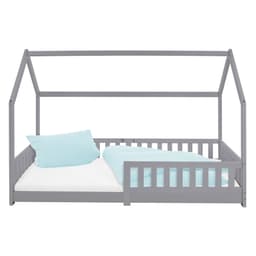 Lasten sängyn putoamissuoja Lasten harmaa sänky Puusänky 200x90cm Mänty Puu