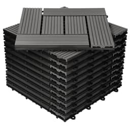 ECD Germany WPC-terassilaatat 30x30cm 44-osainen sarja 4m ²