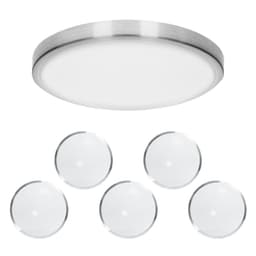 ECD Germany 6 x LED-kattovalaisin 12W Ø 30 cm pyöreä 725 lumenia 220-240V