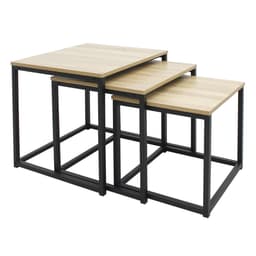Sidobord Soffbord Soffbord dukat bord träbord bord uppsättning av tre