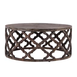 WOMO-DESIGN Itämainen kahvipöytä Lissabon Ø75x35 cm pyöreä, tummanruskea,