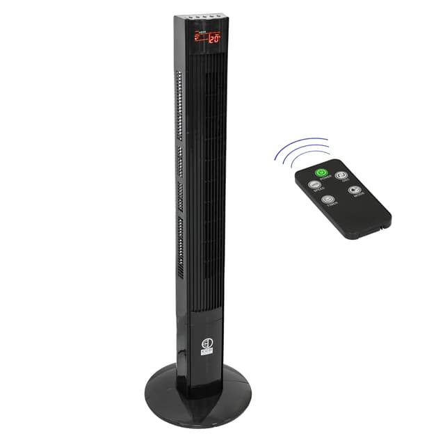 ECD Germany piedestalfläkt med LED-display och fjärrkontroll - 45W - 116x31 cm -