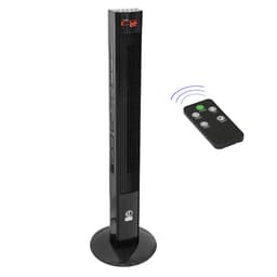Standventilator med LED-display og fjernbetjening 45W 116 cm Sort