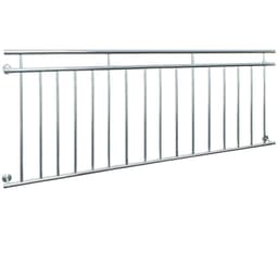 ECD Germany fransk altan 225 x 90 cm | 16 tværbjælker | genspejlende | rustfrit